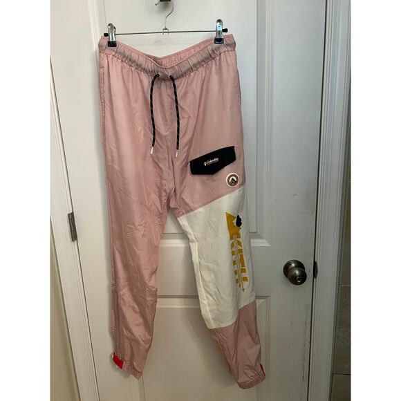 Kith x Columbia Men's Riptide Wind Pant M Dusty Pink gorpcore Hiking Outdoor 90s - Picture 1 of 11